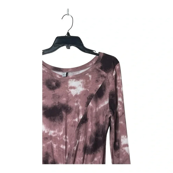1637. Z BY ZELLA LONG SLEEVE TOP SIZE MEDIUM TIE DYE PINK/PURPLE/WHITE IN COLOR - Picture 2 of 10